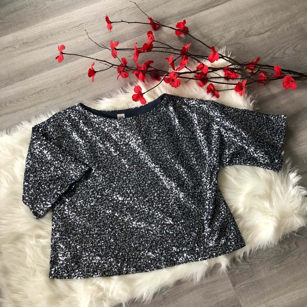 GAP sequin kimono party top